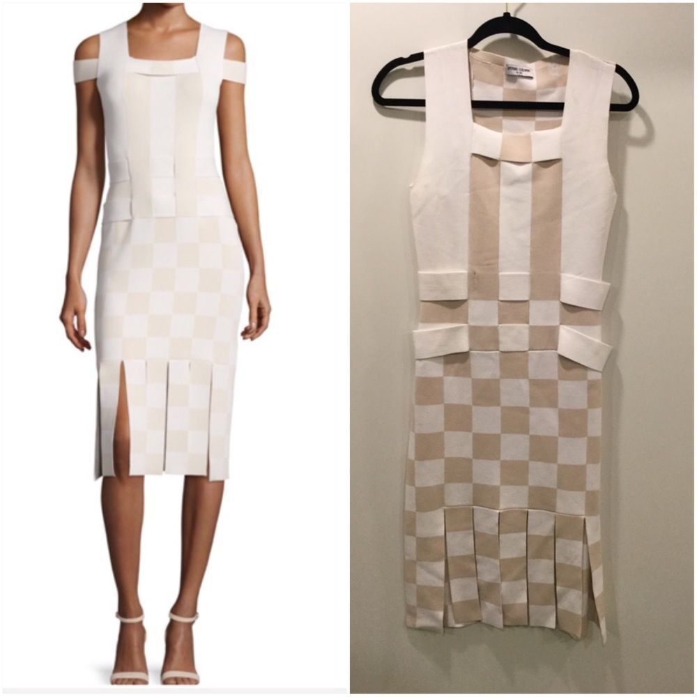 Opening Ceremony Cold-Shoulder Basketweave Sheath - Picture 1 of 8